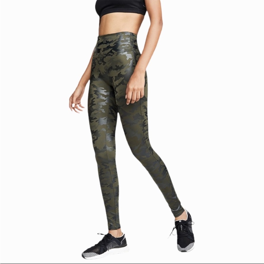 SPANX Olive Camo Leggings